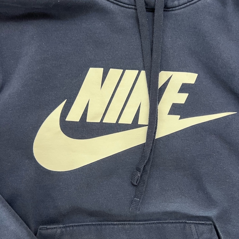Nike Navy Blue Logo Hoodie Sweatshirt Size XS - Picture 3 of 5
